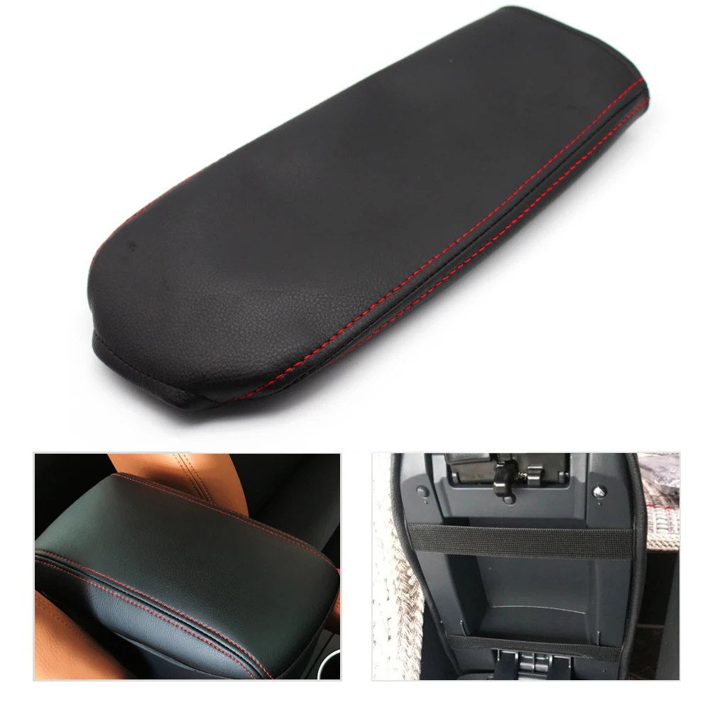 Car Center Console Armrest font b Box b font Cover DIY Microfiber Leather Protection Pad For