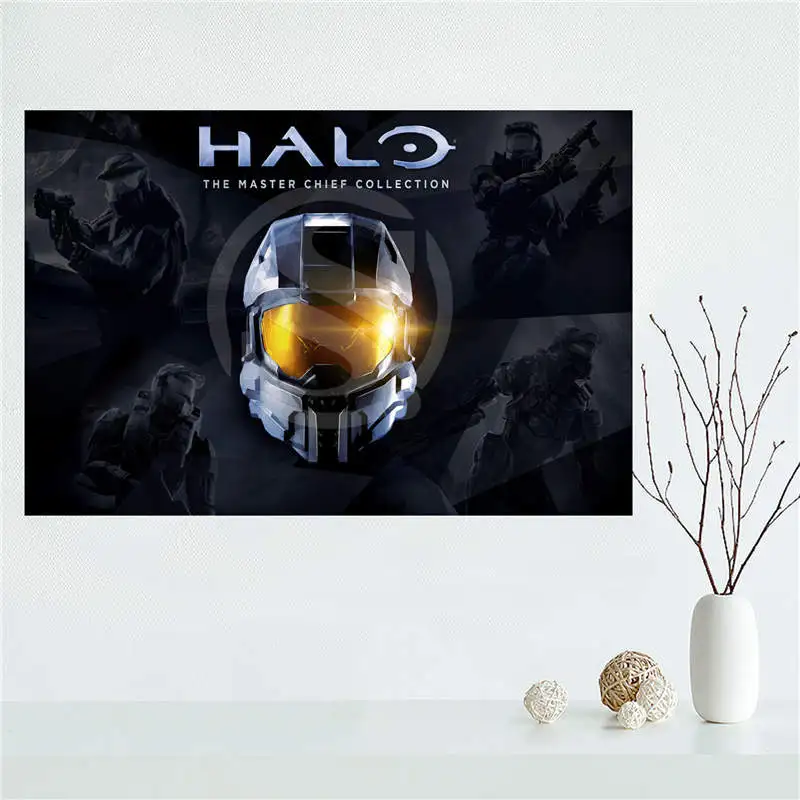 Y530L90 Custom halo the master chief Canvas Painting Wall Silk Poster