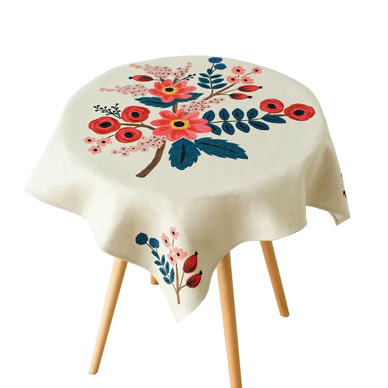 Арт прямоугольник Современная сельская скатерть чайный столик круглая ткань для стола настольное покрытие ткань прикроватные тумбочки пылезащитный чехол - Цвет: ZB99-13