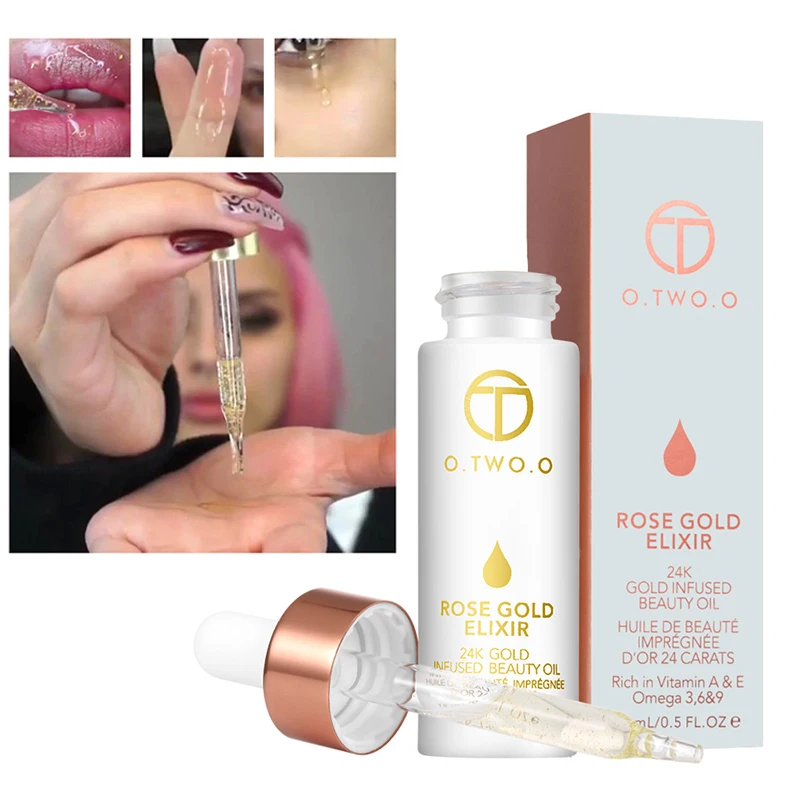 

Brand Primer Face Lips Make Up Moisturizer Easy to Absorb Gold 24K Rose Essential Oil Face Base Makeup Primer