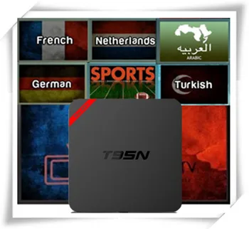

T95N Android 6.0 TV Box With 1 Year French Arabic Netherland Turkish USA UK CA Poland Spain Portugal IPTV