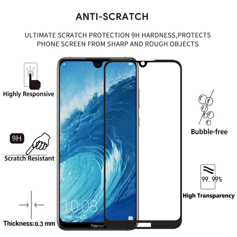 Защитное стекло закаленное для Huawei Y5 2019 5 71 Дюйма 9H y5 AMN LX9 LX1 2 шт.|Защитные стёкла и