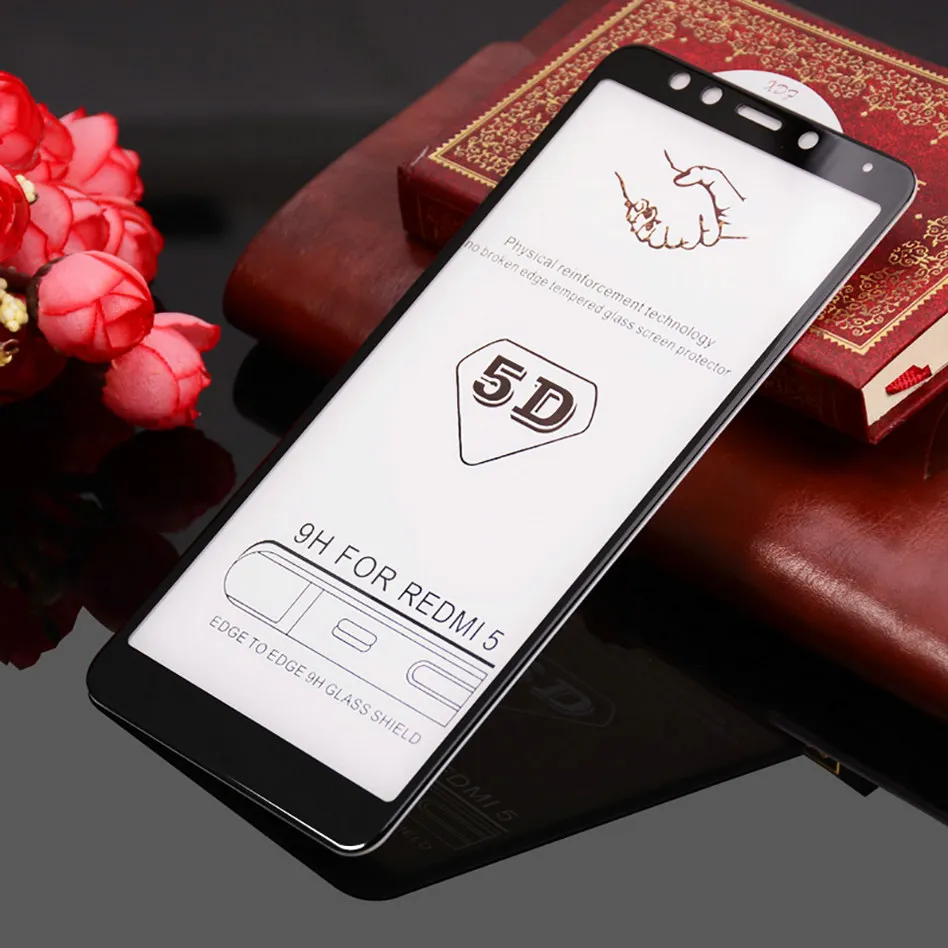 For 5D Xiaomi Redmi 5 Plus Glass Full Cover Screen Protector For Xiomi Xiaomi Redmi Note 5 Pro 4x Mi 6 8 SE A1 Tempered Glass  (11)