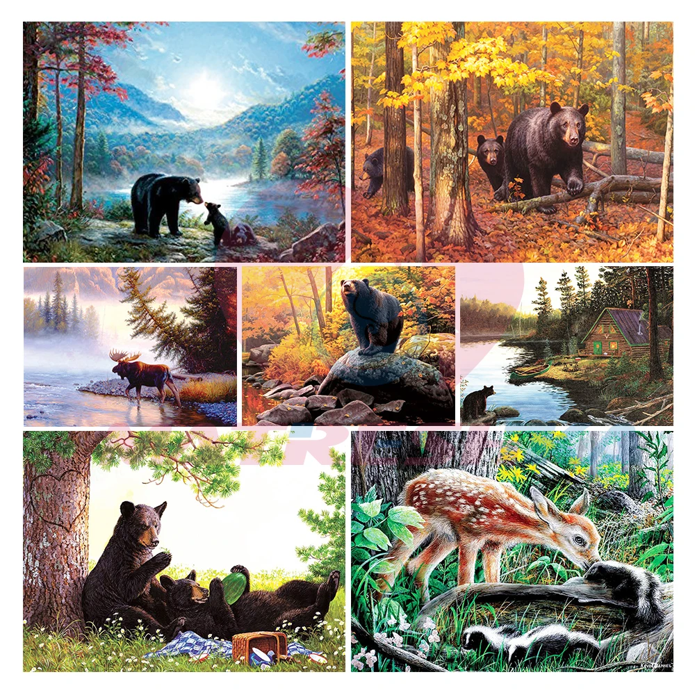 Full Square Diamond Painting animals Picture Of Rhinestone 5D Diamond