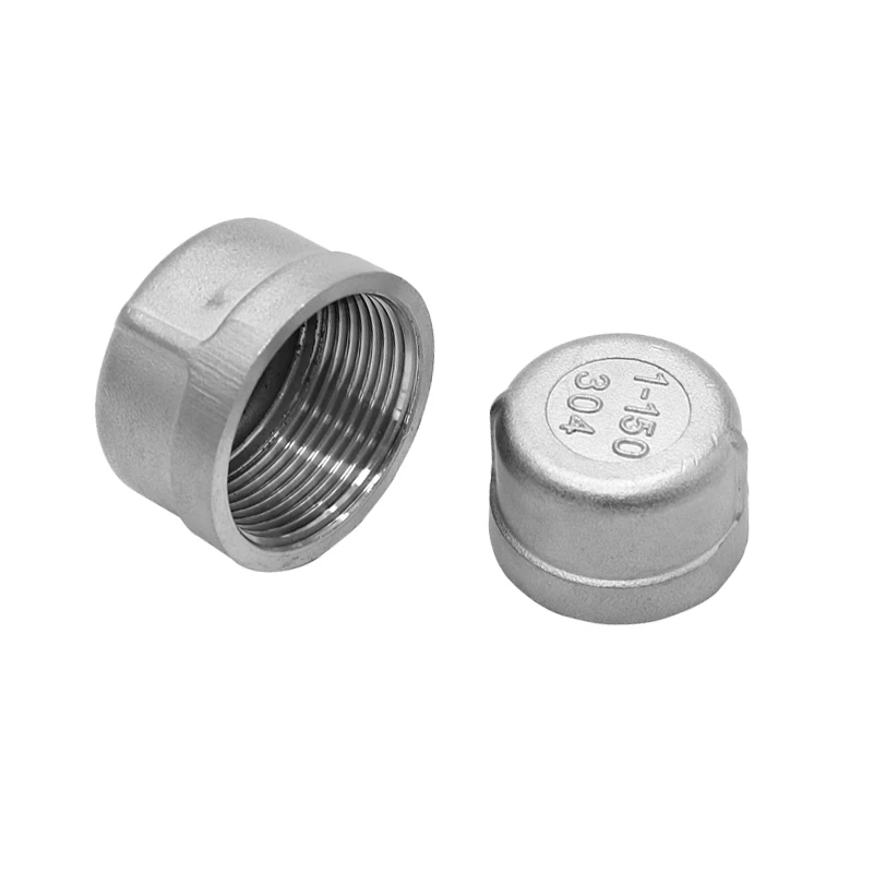 

1/4" 3/8" 1/2" 3/4" 1" 1-1/4" 1-1/2" BSP Female Thread 304 Stainless Steel Pipe Fitting Round Head Socket Plug End Cap