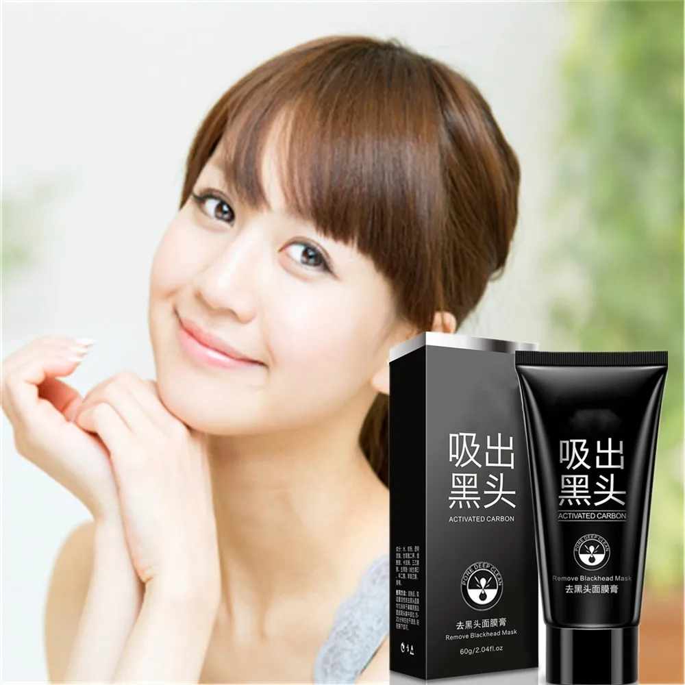 Korean cosmetics Bamboo charcoal Suction Black Mask 60ml Facial Mask