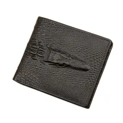 2019 Крокодил Логотип Натуральная кожа кошелек, мужские кошельки известные бренды кошелек baellerry портмоне держатель для карт кошелек для