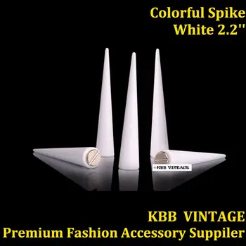 

10pc Punk Spikes Screwback Spike Rock DIY Stud 2.2" White----Free Shipping