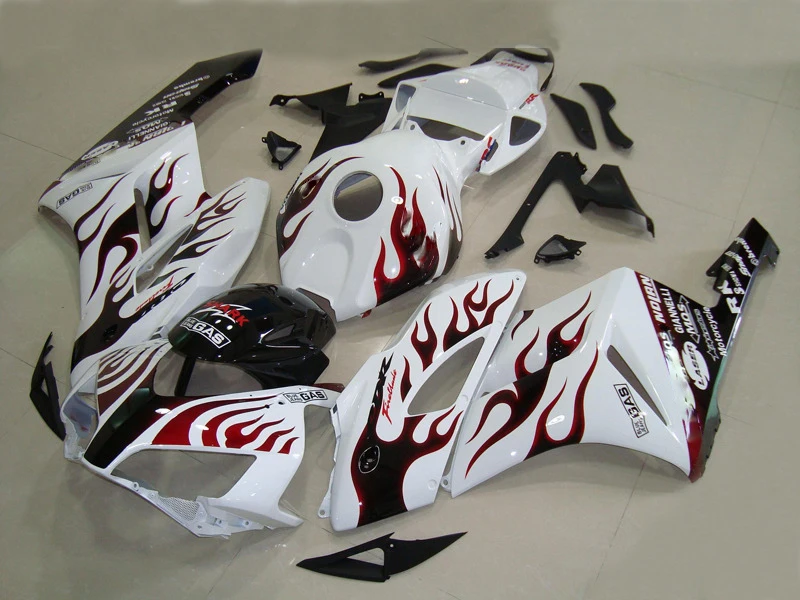 Мотоцикл обтекатель комплект для Honda CBR1000RR 04 05 CBR 1000RR 2005 2004 CBR1000RR ABS Красный Пламя белый обтекатели комплект+ 7 подарки HS17