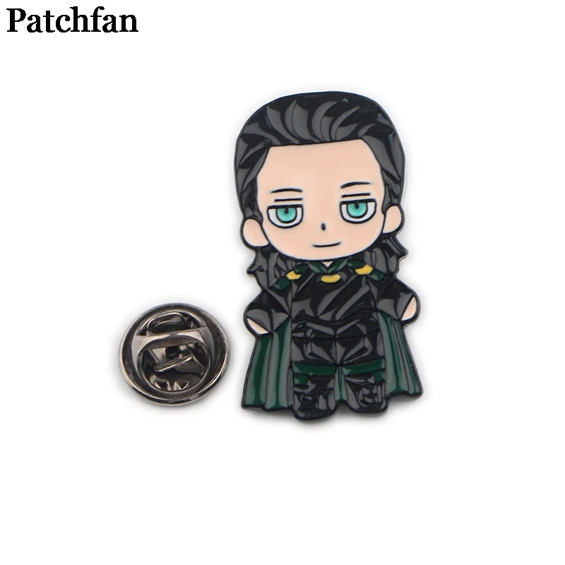 Patchfan Тор Локи мультфильм цинка значки в виде галстука рюкзак одежда броши для мужчин и женщин украшение на шляпку для значков медалей A2252