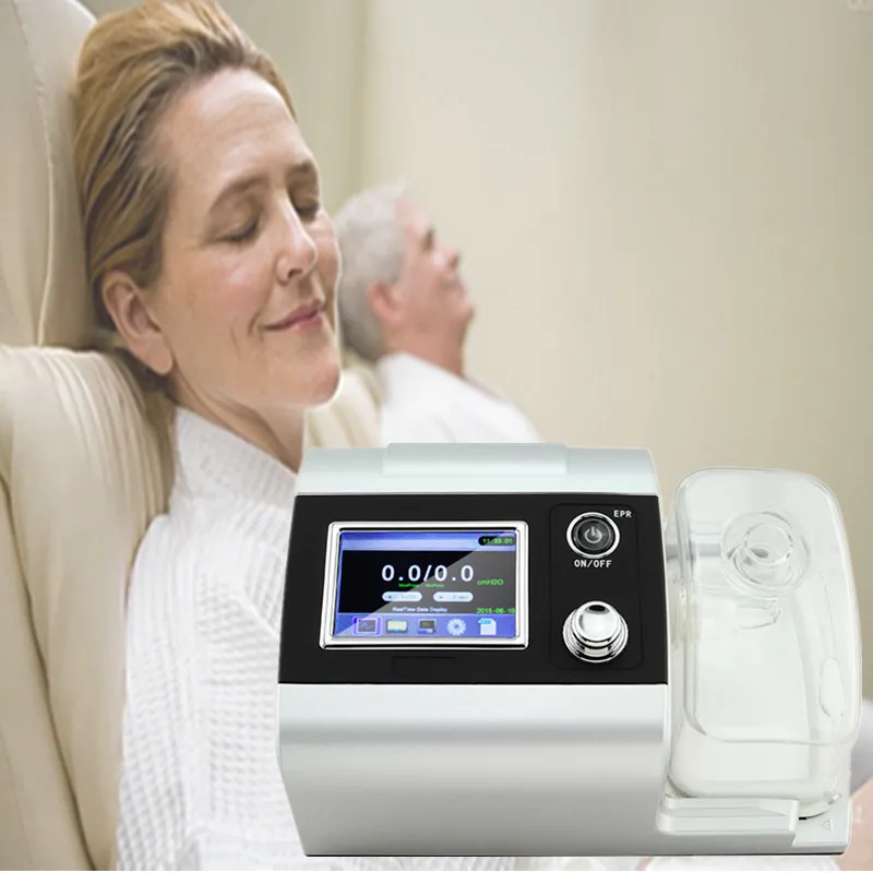 

Fast Shipping Portable Auto CPAP Machine For Sleep Apnea therapeutic device Silver Shell 3.5 InchTFT Screen AC-009