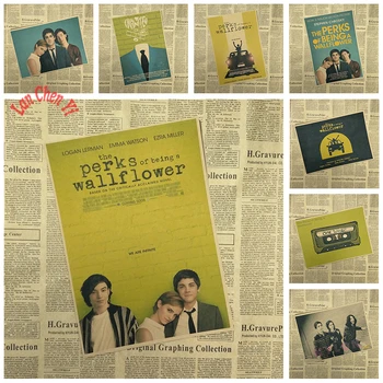 

Award winning film The Perks of Being a Wallflower Kraft Paper Poster Cafe Creative wallpaper Interior Decoration