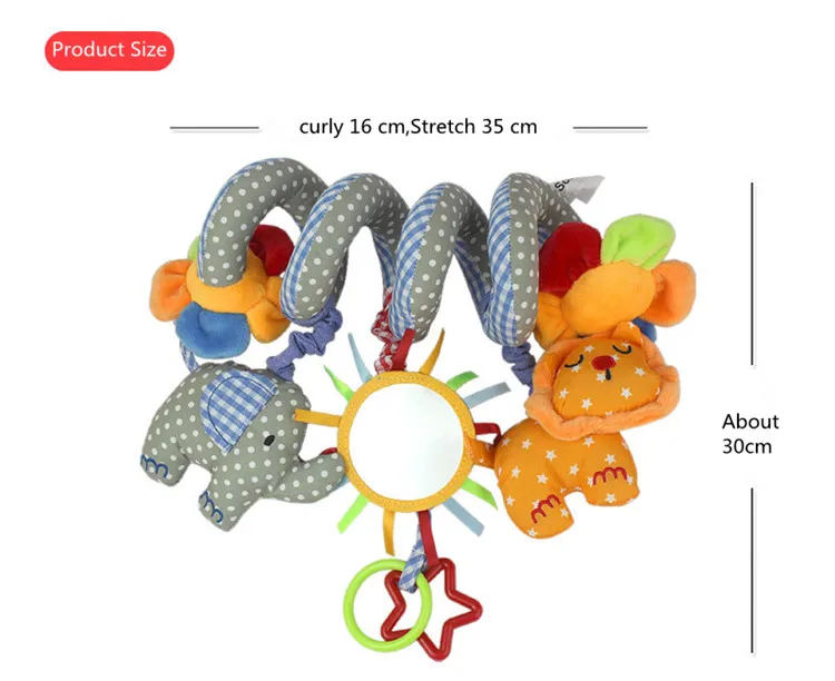 Для новорожденных Погремушки для новорожденных музыка Обучающие Игрушечные лошадки милые спираль активности коляска автокресло детская