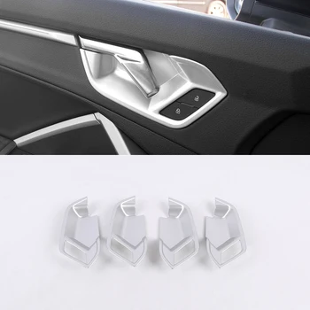 

Fit For Audi Q3 F3 2019 2020 Car Styling ABS Door Inner Handle Bowls Cover Sticker Garnish Trim 4pcs Auto Accessories