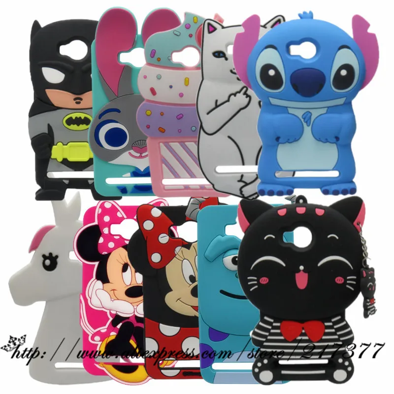For Huawei Y3 II Case 3D Silicon Minnie Stitch ice cream Cartoon Soft Phone Back Cover Case for Huawei Y3II / Y3 2 yII Lua-L21
