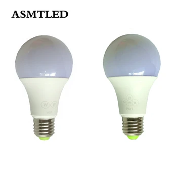 

E27 Smart WIFI Bluetooth LED Bulb work with Amazon Alexa & Google Home RGBW / Double White AC85-265V 4.5W 6.5W LED Lamp Light