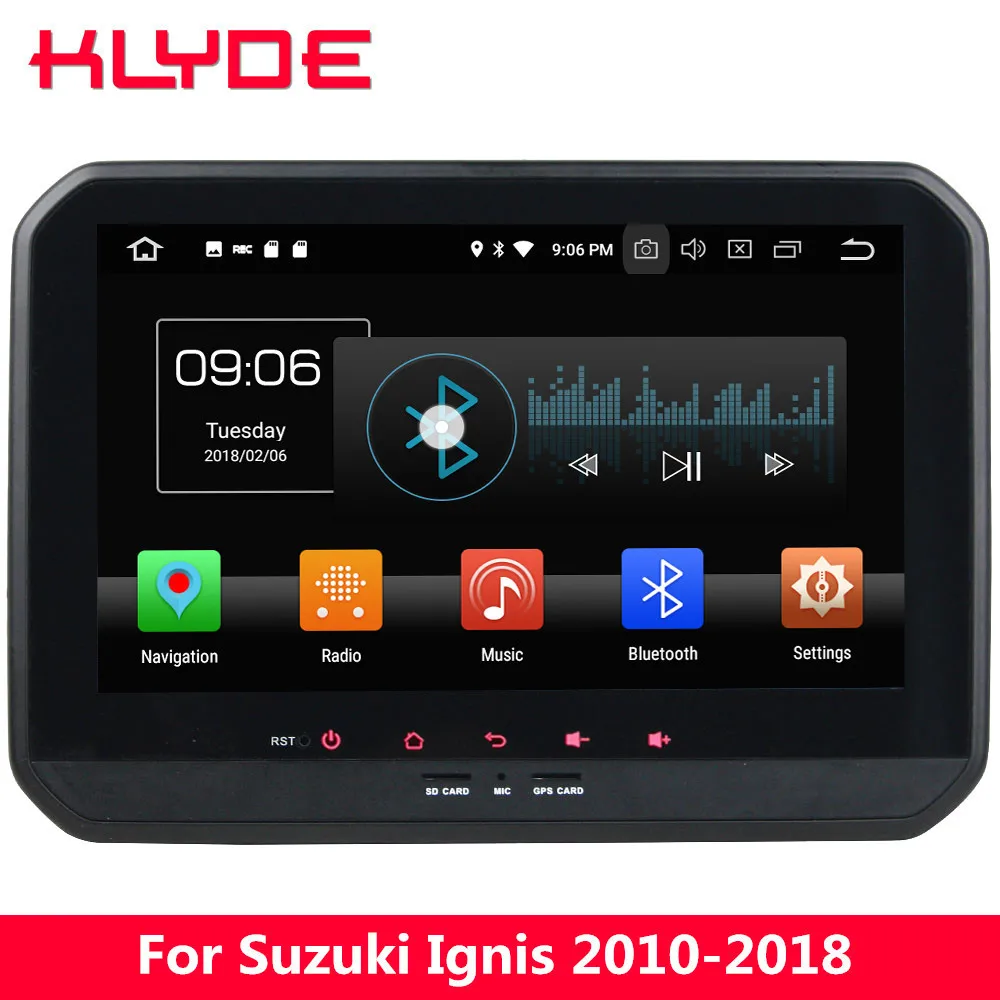 KLYDE 9 "4G Android 8 Octa Core 4G B Оперативная память + 32 ГБ dvd-плеер автомобиля радио для Suzuki ignis 2010 2011 2012 2013 2014 2015 2016 2017 2018