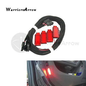 

WarriorsArrow x4 Door Panel Warning Light Lamp + Wire Harness For Audi A3 A4 2004 B8 A5 A6 A7 A8 Q3 Q5 TT RS 8KD947411 6Y0947411