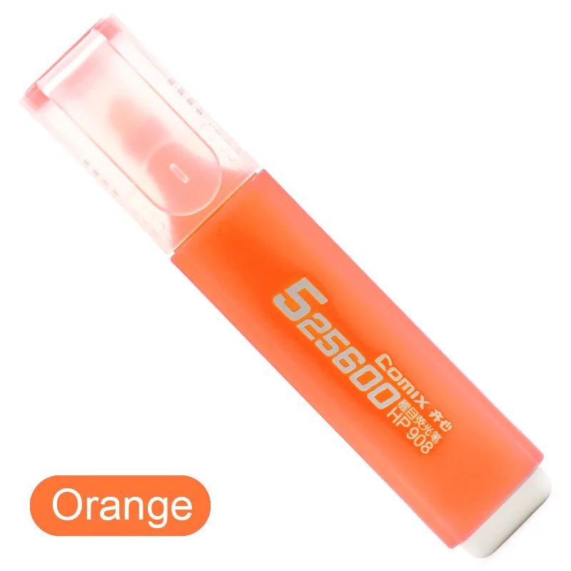orange Comix High-capacity Highlighter Pen Marker Pens Cute Kawaii Stationery Material Papelaria Writing student Office School Supplies - Цвет: orange