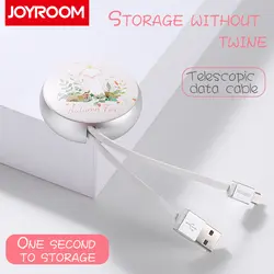 Joyroom милый кот Выдвижной Micro USB кабель для samsung Xiaomi huawei Прекрасный Кролик шаблон зарядный кабель передачи данных телефона