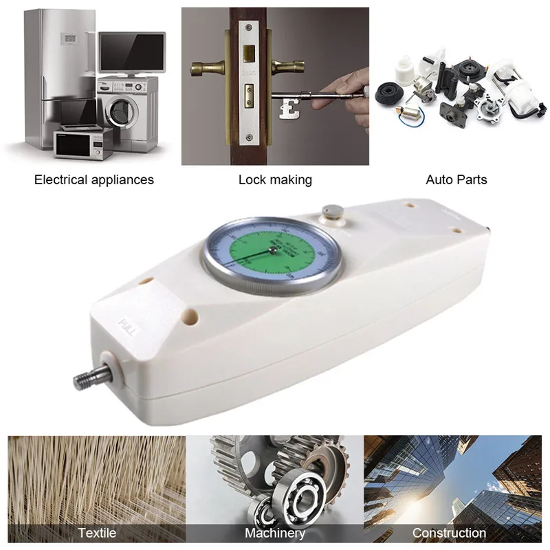 NK-100 Pointer Dynamometer Analog Push Pull Force Gauge Tester Meter 100N Measuring Tools Unit Conversion Thrust Tensile Testing (1)