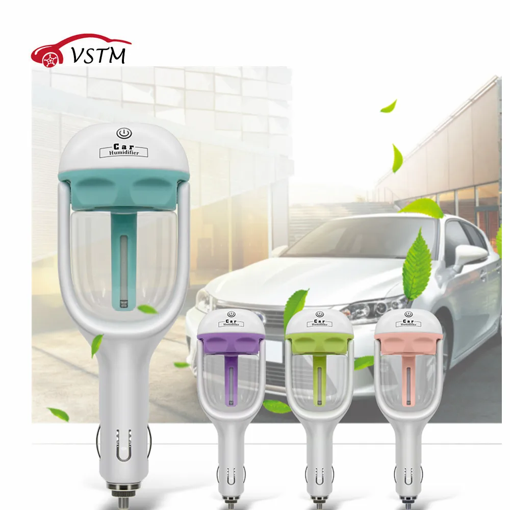 

Mini Portable Car Humidifier DC 12V Air Purifier Auto Mist Maker Aroma Sprayer Fogger Steam Essential Oil Diffuser
