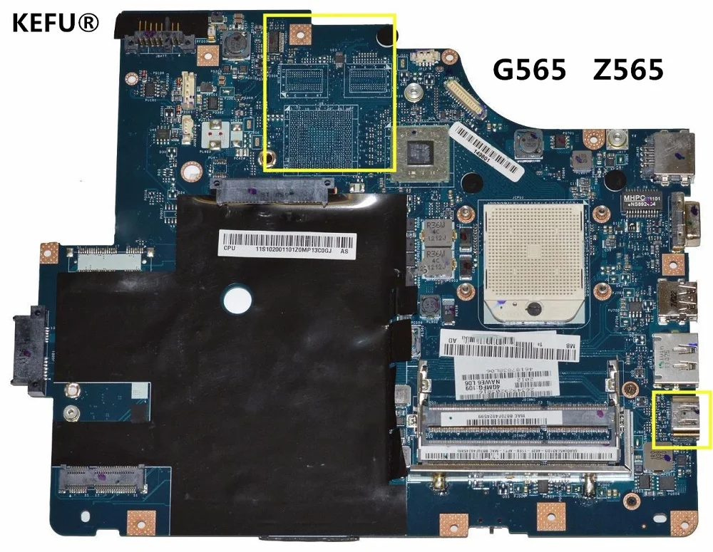 KEFU LA-5754P материнская плата для ноутбука LENOVO G565 NTOEBOOK PC с портом HDMI полностью протестирована