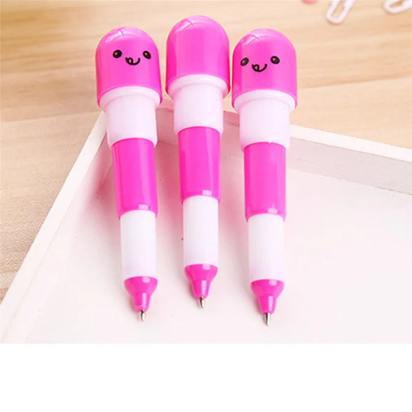 Kawaii мультфильм новинка креативный выдвижной в форме таблетки улыбающееся лицо Шариковая ручка Канцтовары студенческие подарки#30