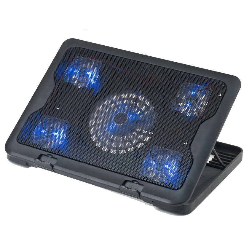 USB Laptop Cooler Stand Notebook Cooling 5 Fans for Laptop PC Base