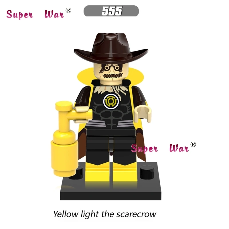 

Single super heroes dc comics Scarecrow Yellow light Batman building blocks models bricks toys for children kits