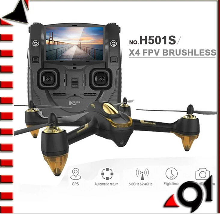 

F17999 Original Hubsan H501S X4 5.8G FPV RC Drone With 1080P HD Camera Quadcopter with GPS Follow Me CF Mode Automatic Return