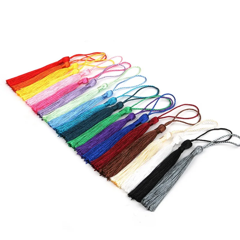 32 шт./лот, 13 см, разноцветная хлопковая шелковая кисточка для сережек, Очаровательная подвеска, атласная кисточка для рукоделия, ювелирных изделий