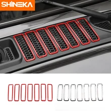 Pegatina de coche para Jeep Wrangler JL 2018 Up, cubierta delantera de motor de aire acondicionado, cubierta de ventilación de CA, accesorios para Jeep Wrangler 2019