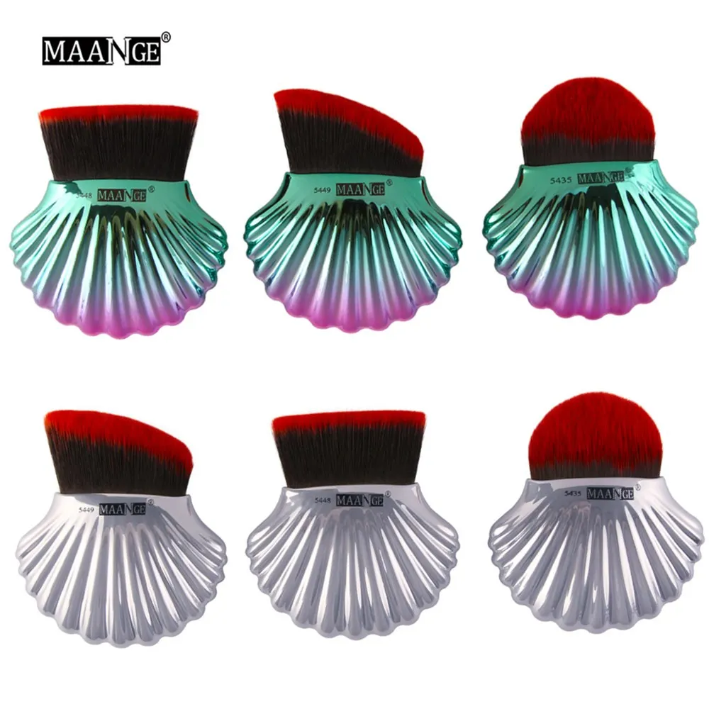 MAANGE, 1 шт., основа для макияжа, Кисть для макияжа, круглая, плоская, мощная, румяна, косметика, красота, макияж для лица, кисти, инструменты, Maquiage