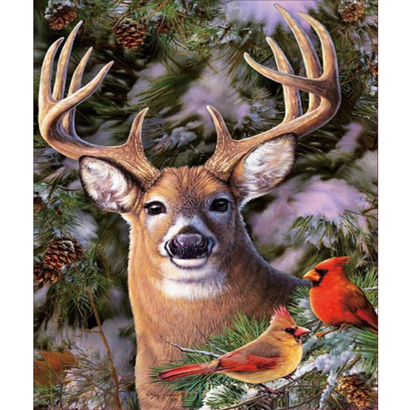 Stylish Unique Elk 5D Diy Diamond Painting Cross Stitch Diamond Mosaic