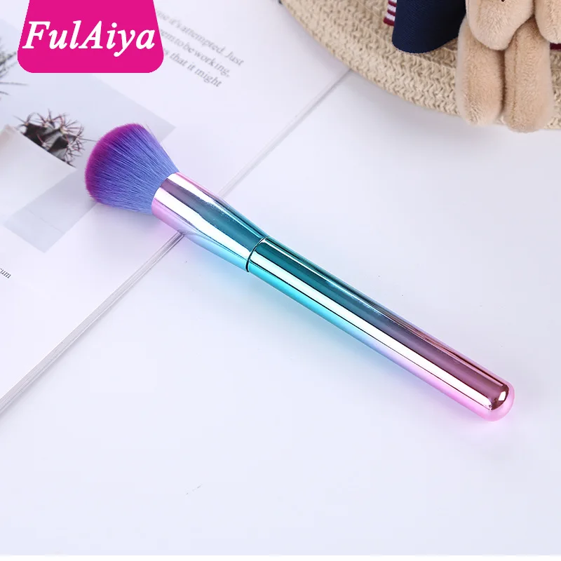 

Fulaiya Fashion Rainbow Color Beauty Makeup Brushes Beautiful Powder Foundation Eyeshadow Make Up Brushes Cosmetics Makeup Tools