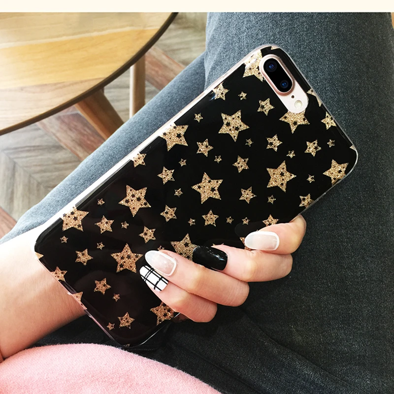 

Glitter shining stars case For iPhone 7 8 Plus XS Max XR Rose Cases For iPhone X 8 7 6 6S Plus 5 SE