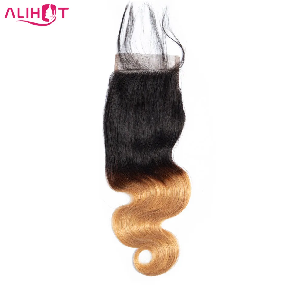 Ali Hot Hair 1B/27 2 Tone Ombre Peruvian Body Wave Hair 100% Human Hair 3 Bundles With Closure Remy Hair Extensions Ali Hot Hair 1B/27 2 Tone Ombre Peruvian Body Wave Hair 100% Human Hair 3 Bundles With Closure Remy Hair Extensions