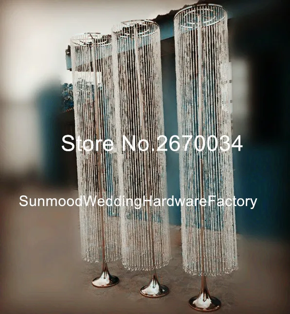 

new sliver or gold Tall wedding column crystal pillar for wedding aisle decoration wedding stage