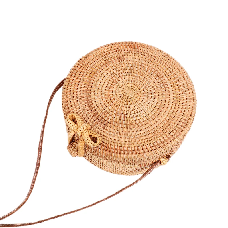 

2018 New Fashion Round Straw Bag Handbags Women Summer Rattan Bag Handmade Woven Beach Handbag For Women Bag