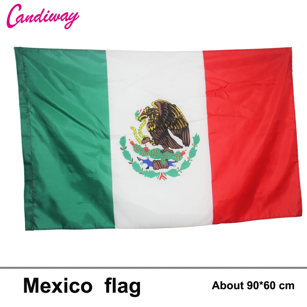 3ft x 2ft Hanging Mexico Flag Polyester standard National Flag Banner