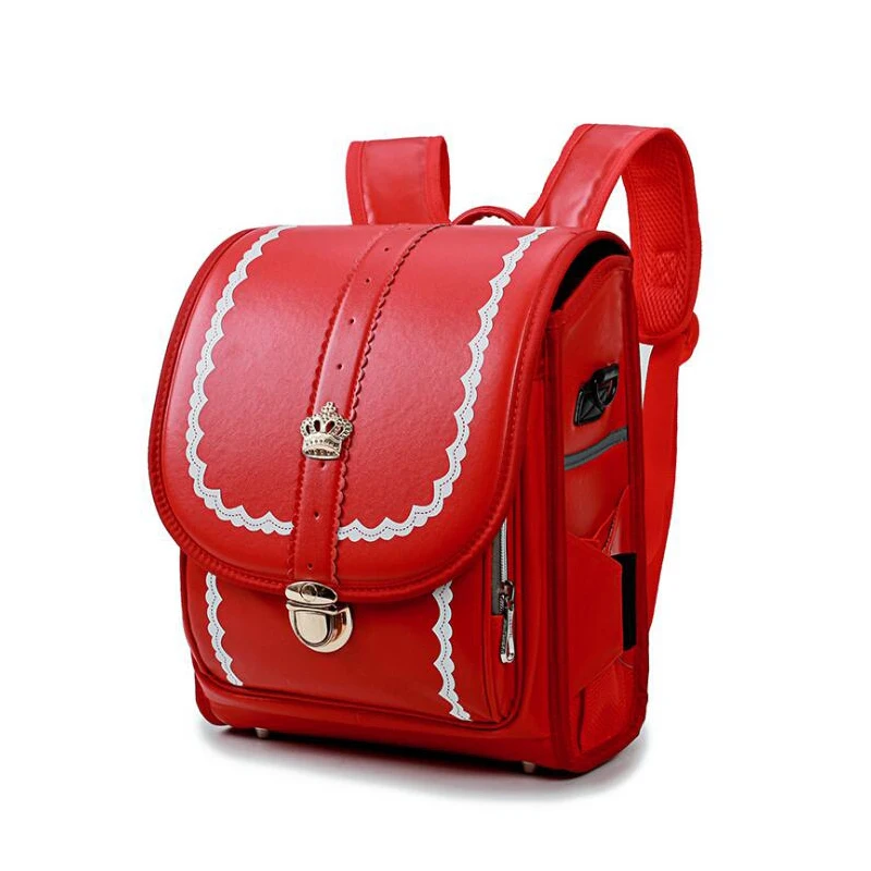 Baratos Mochila Escolar para niños Mochila impermeable PU Japón Randoseru Mochila ortopédica para niños Mochila Escolar nueva