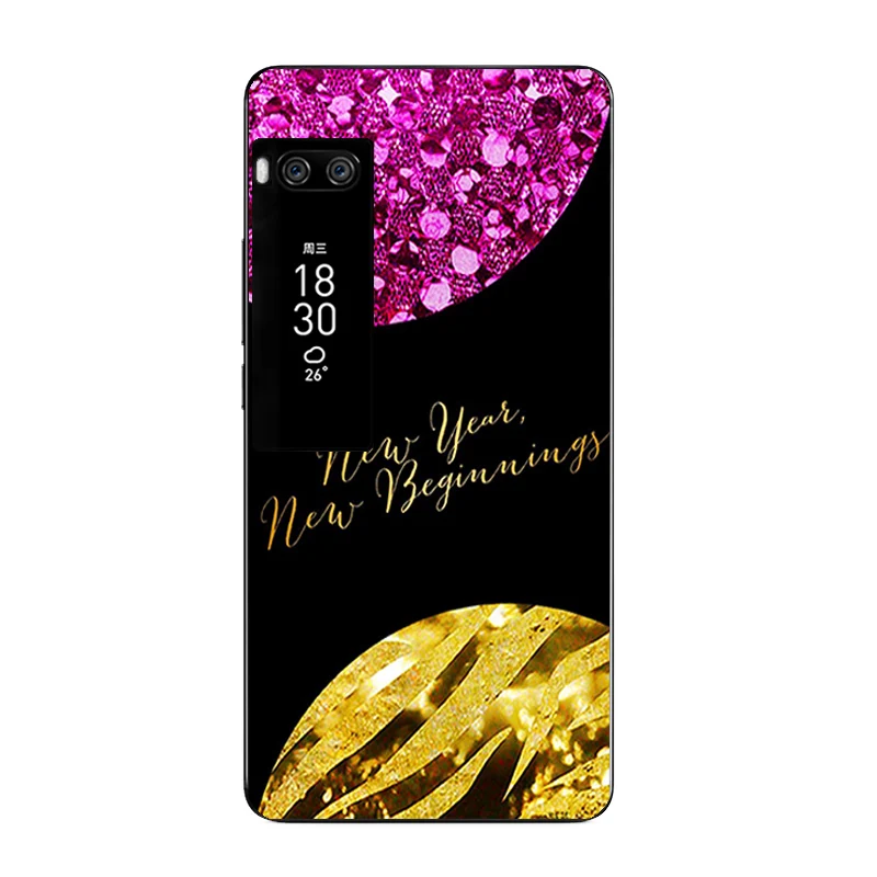 Чехол для телефона Meizu Pro6 7 Plus, силиконовый чехол для Meizu MX4 Pro, прозрачный чехол для Meizu Pro5, чехол из ТПУ с рисунком нового года