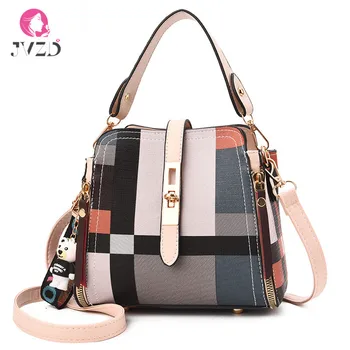 

JVZD Fashion Women's Bag, Stitched PU Leather Messenger Bag, Tassel Hanging Ornaments, Shoulder Diagonal Handbag