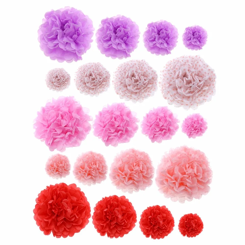  FANLUS 30cm 12inch Tissue Paper Balls Assorted Colors Tissue Paper Flower Ball Birthday Decoration Wedding Decor Party Decor (10)