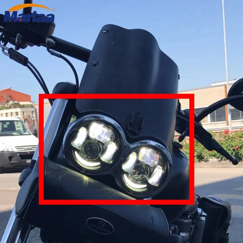 Для Fat Bob мотоциклетная фара bob светодиодный фонарь для вождения 5 &quotfat lights 5&quot 40 Вт