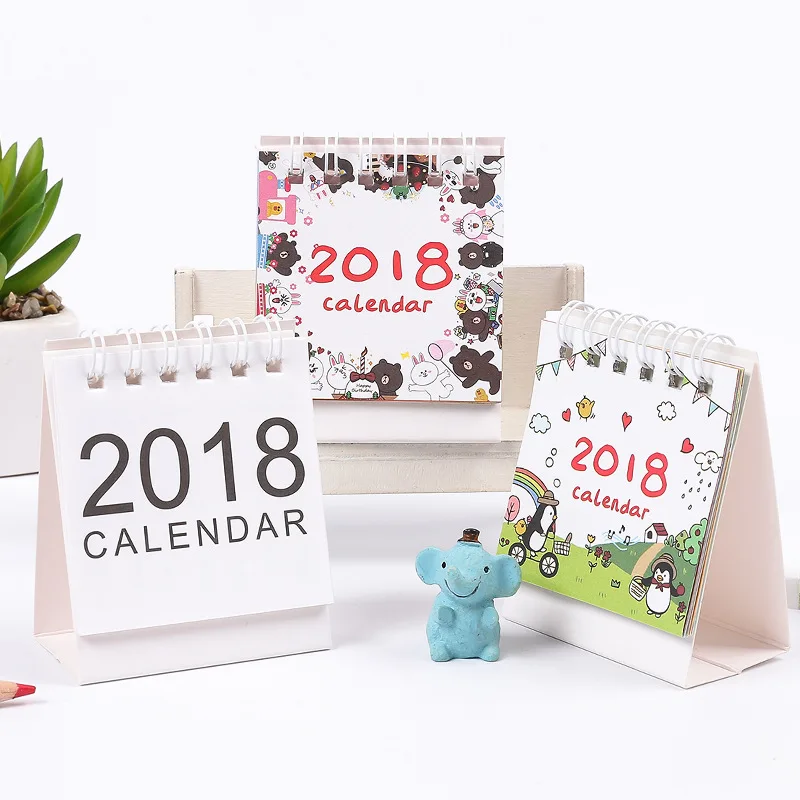 small desk calendar 2018