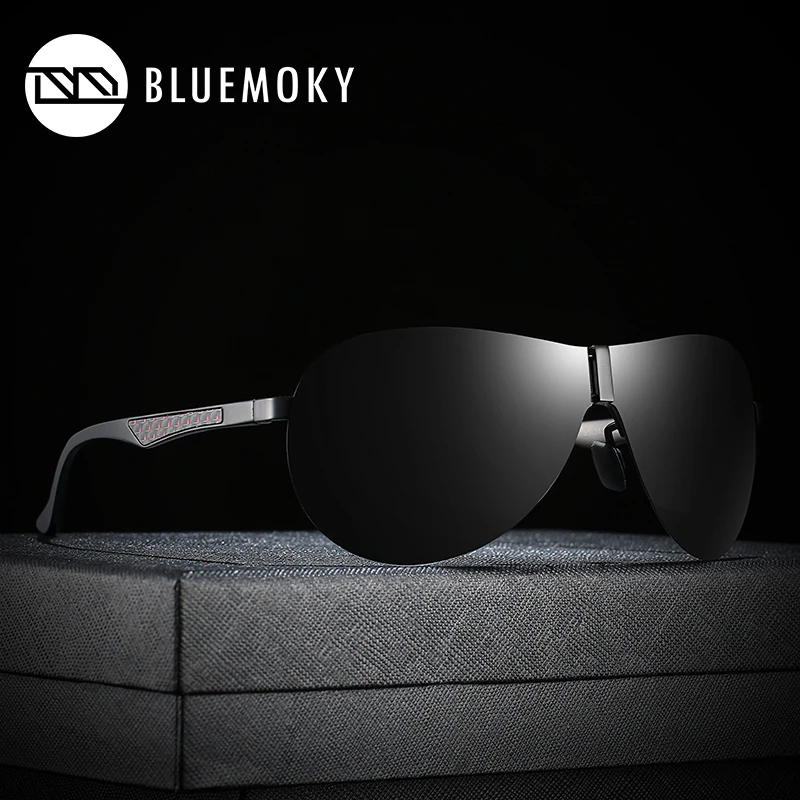 Мужские солнцезащитные очки без оправы BLUEMOKY сиамские авиаторы с