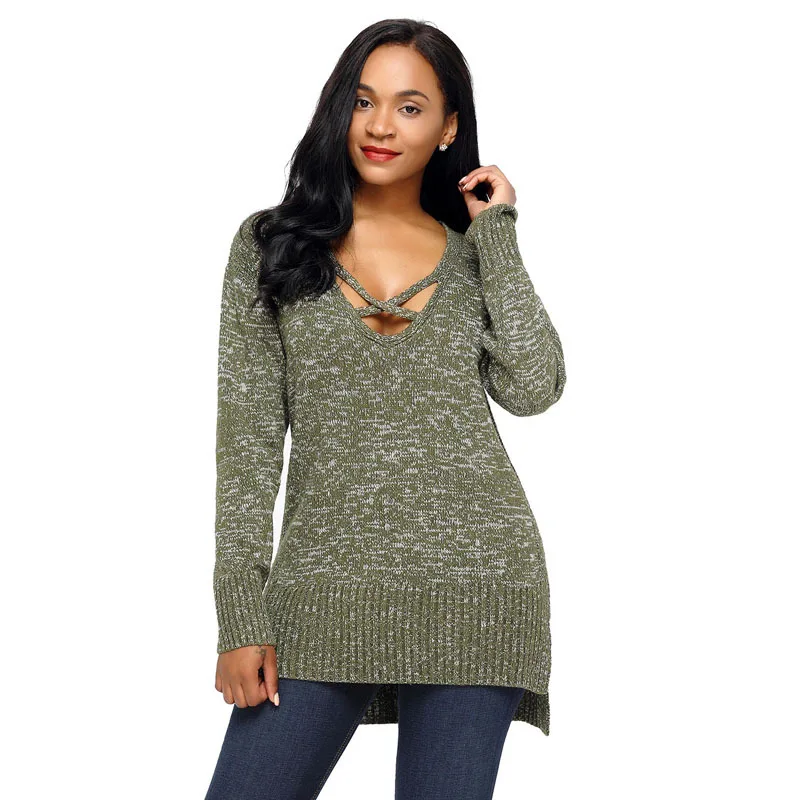 JIASIYUN Wool Sweaters Women Knitted Tops Deep V Neck Cross Bandage Long Sleeve Split High Low Hem Warm Pullover female Jumper JIASIYUN Wool Sweaters Women Knitted Tops Deep V Neck Cross Bandage Long Sleeve Split High Low Hem Warm Pullover female Jumper