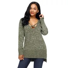 JIASIYUN Wool Sweaters Women Knitted Tops Deep V Neck Cross Bandage Long Sleeve Split High Low Hem Warm Pullover female Jumper JIASIYUN Wool Sweaters Women Knitted Tops Deep V Neck Cross Bandage Long Sleeve Split High Low Hem Warm Pullover female Jumper